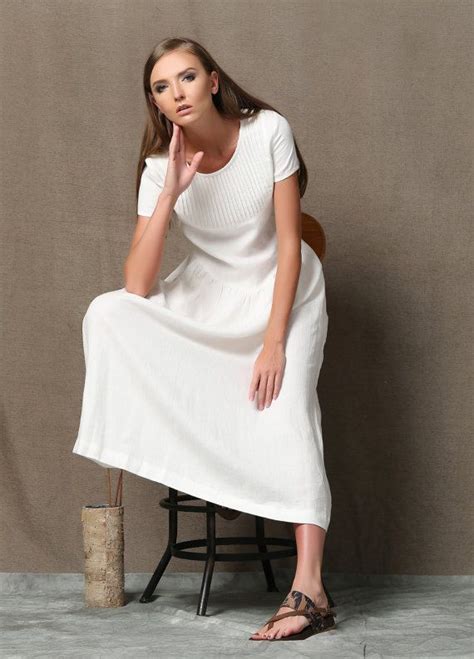 Linen Dress For Women Casual Dresslinen Maxi Dress With Etsy Womens