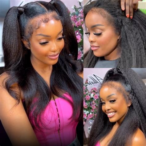 4c Edges Wig Undetectable Kinky Straight Lace Wigs With 4c Hairline