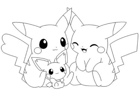 Love Pikachu And Pichu Coloring Pages Pikachu Coloring Page Pokemon