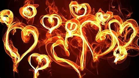 Flaming Hearts Hd Wallpaper Background Image 1920x1080
