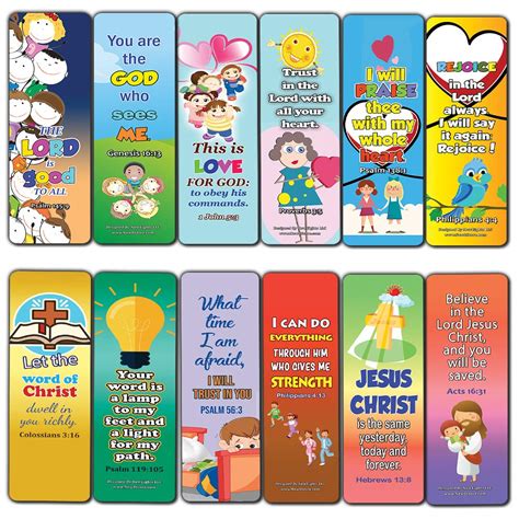 Short Bible Verses For Kids Bookmarks New8store