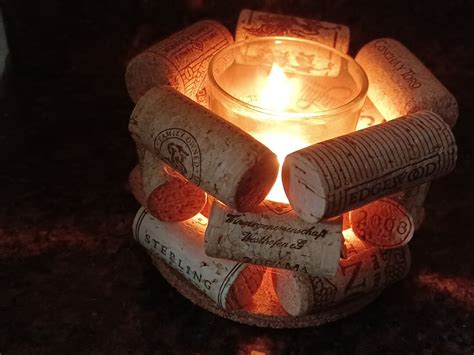 Wine Cork Candle Holder For Votive Candles Or Tealights Etsy