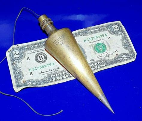 Vintage Globe Usa 16 Steel Tipped Brass Plumb Bob Antique Price Guide Details Page