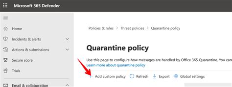 Configure End User Quarantine Policy Phish Protection Duocircle