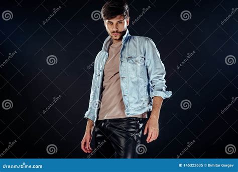 Portrait Of A Handsome Stylish Man Stock Image Image Of Clothing