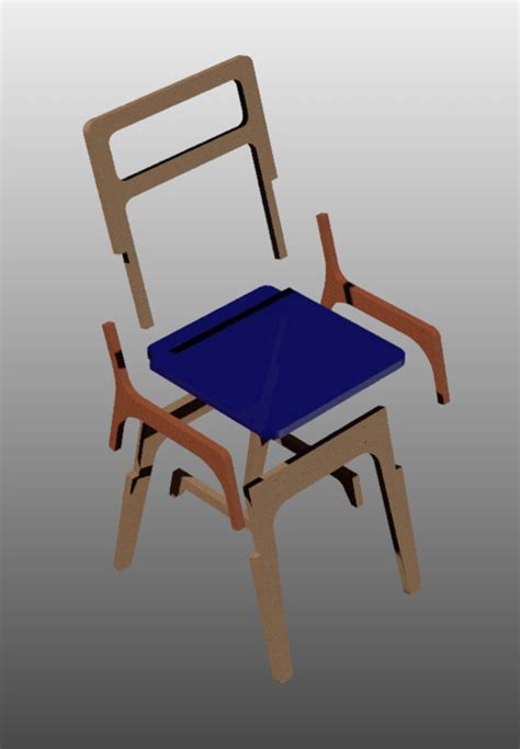 Plywood Chair Plans Dxf Files Vector Cut Cnc Router Diy Etsy