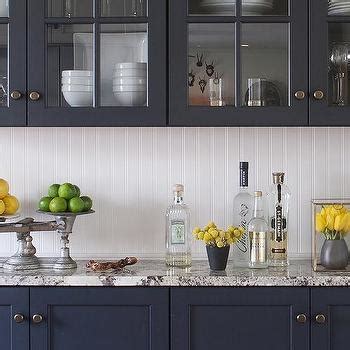 The sleek and modern color make the space. Navy Blue Kitchen Cabinets Design Ideas