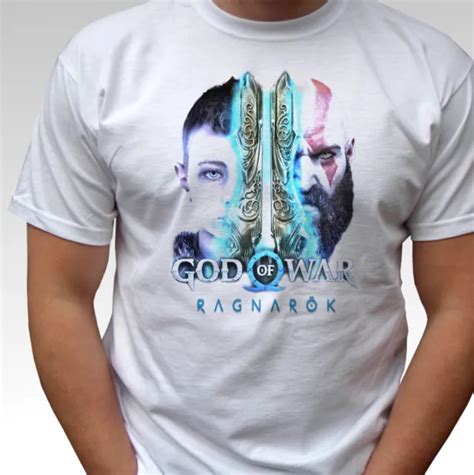 God Of War Ragnarok T Shirt Kratos And Atreus Face Top Game Tee T