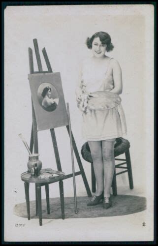 aa67 french nude woman vintage original c1910 1920s real photo postcard rppc ebay