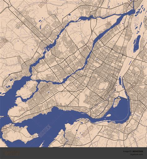 Montreal Map Vector And Photo Free Trial Bigstock