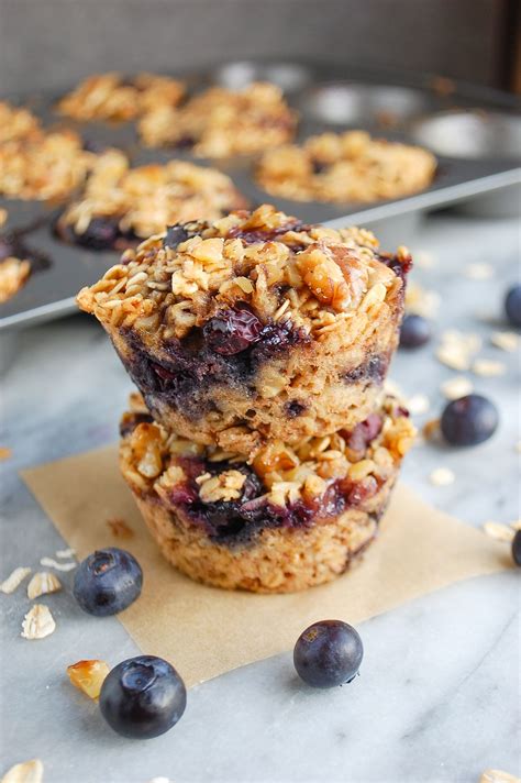 These Baked Blueberry Oatmeal Cups Are An Easy Breakfast To Prep Ahead