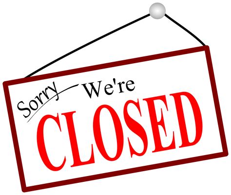 Sorry Were Closed Sign Vector Clipart Image Free Stock Photo