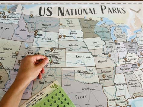 Wholesale National Parks Sticker Map Watercolor Edition Geojango Maps