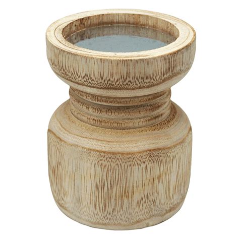 These extraordinary accessories from koyal wholesale will elevate your decor style and make sure your wedding and reception are beautifully memorable. Wooden Pillar Candle Holder, 5.5" | At Home