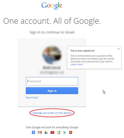 Google forces to sign out of all accounts? Gmail help and information: The New Google Sign In Page