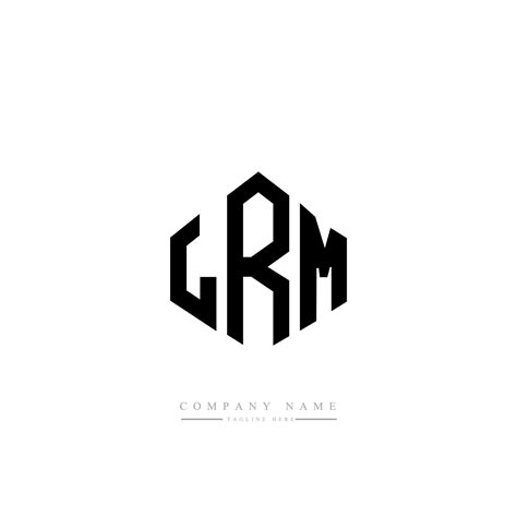 LRM Letter Logo Design With Polygon Shape LRM Polygon And Cube Shape