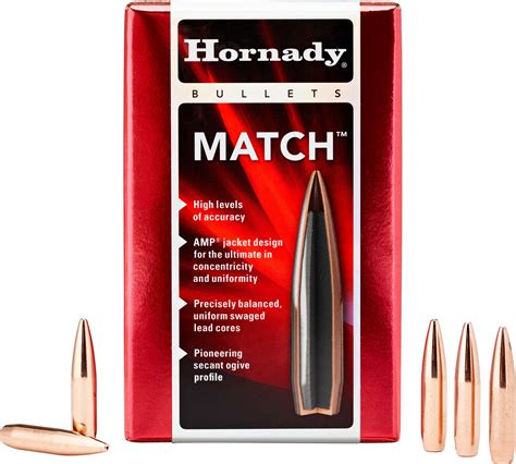 Hornady 22 Caliber Bullets 224 68 Grains Bthp Match Per 100 2278