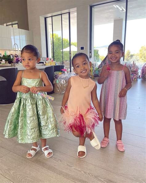 kim kardashian shares silly photos of her daughter chicago with nieces stormi and true the
