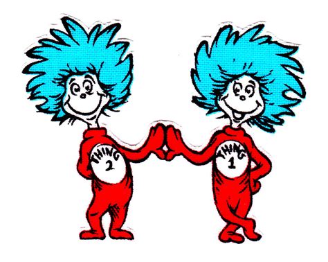 Print it play online share tweet pin gmail. Dr Seuss Coloring Pages Thing 1 And Thing 2 | Clipart ...