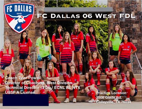 Fc Dallas Youth 06 Premier West Girls For 2022 Dallas Cup 3rd Degree