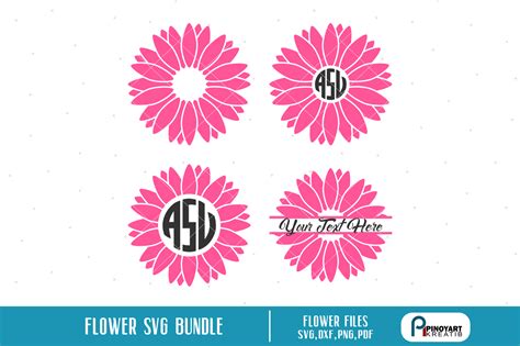 flower monogram,flower svg,flower monogram,flower svg file,floral svg By Pinoyart ...