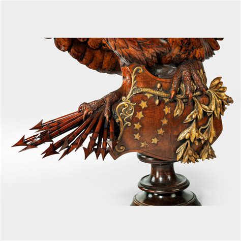 Striking ‘black Forest Walnut Carving Of An Eagle Wick Antiques