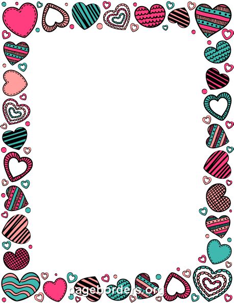 Heart Doodle Border Clip Art Page Border And Vector Graphics