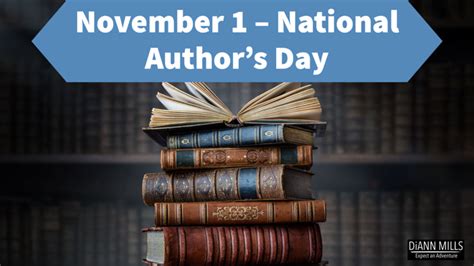 November 1 National Authors Day Winner Announced Diann Mills