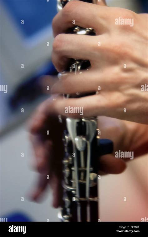 Playing The Clarinet Stock Photo Alamy
