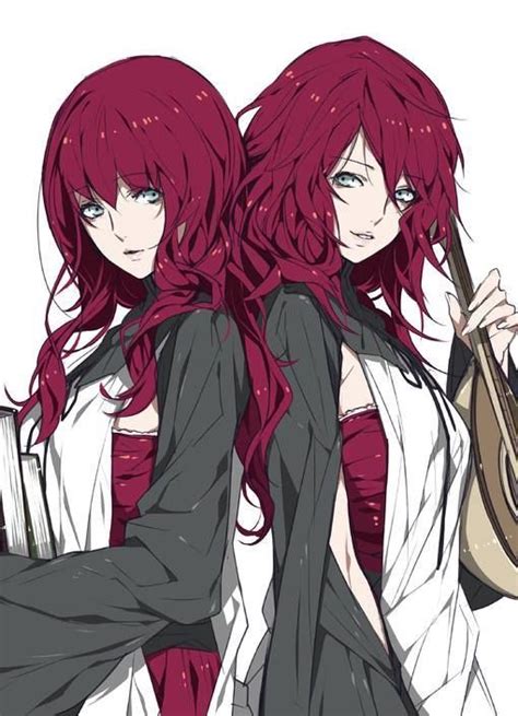Pin En Anime Girl Pink Hair And Red Hair