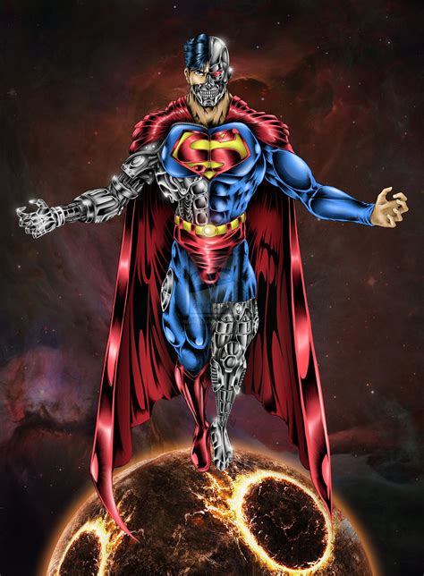 Cyborg Superman Superman Super Héroe Arte Dc Comics