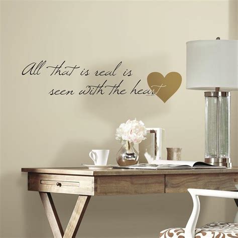 heart quote  piece peel  stick wall