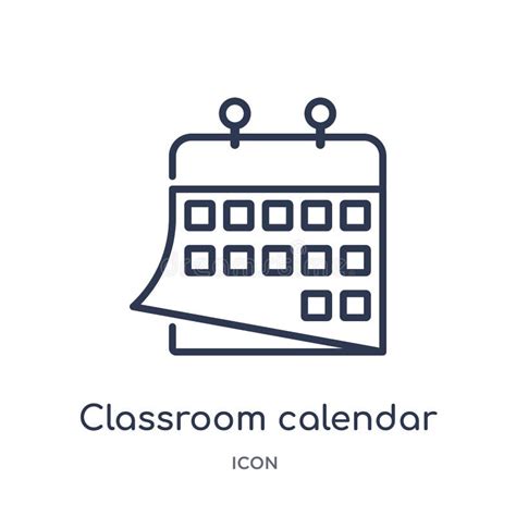 Linear Classroom Calendar Icon From General Outline Collection Thin