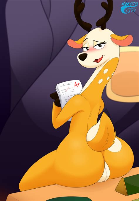Rule 34 3 Absurd Res Ass Blush Deer Digital Media Artwork Disney Female Fur Genitals Hi Res