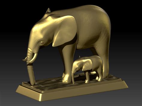 Elephants Model For 3d Printing 3d Model 3d Printable Cgtrader