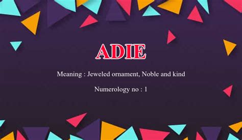 adie name meaning