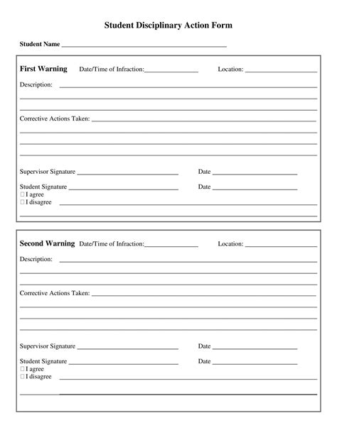 Free Printable Employee Disciplinary Forms