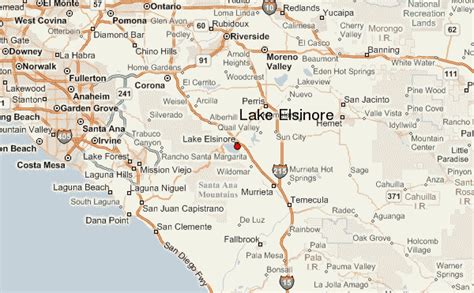 Where Is Lake Elsinore California Map Topographic Map World