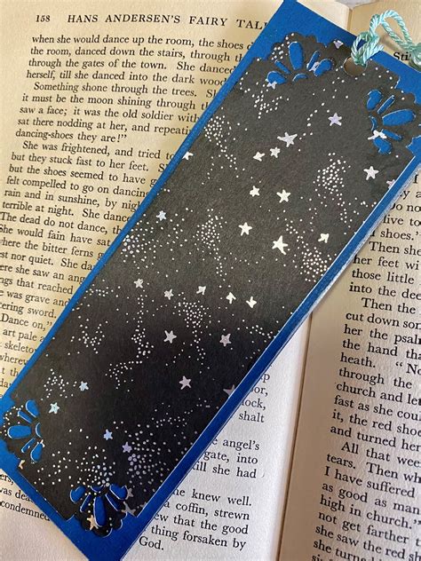 Double Sided Starry Night Bookmark Etsy