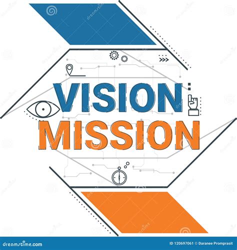 Illustration Of Mission And Vision Wording Concept Stock Illustration
