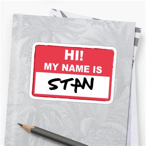 Eminem Hi My Name Is Stan Stickers By Robman313 Redbubble