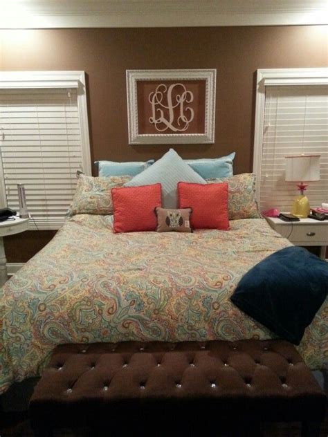 Husband and wife bedroom romance. Framed Husband & wife initials above bed | New home designs