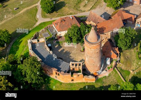 Aerial View Burg Stargard Northernmost Castle Germany Dungeon Castle