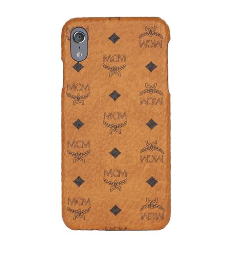 Mcm Iphone X Case In Visetos Original In Brown Modesens Iphone