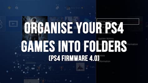 Ps4 Organise Your Games Into Folders With Firmware 40 Youtube