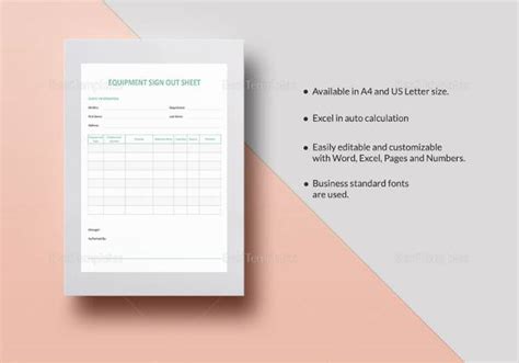 Free 13 Sign Out Sheet Templates In Pdf Ms Word Excel