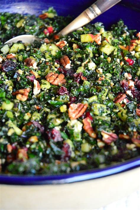 Chopped Kale Salad With Apples Pecans And Maple Vinaigrette This Is