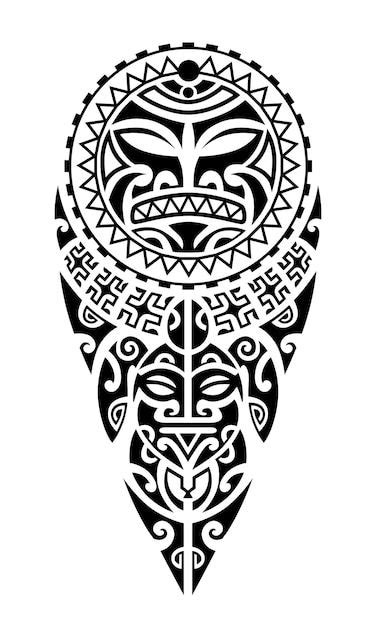 Premium Vector Tattoo Sketch Maori Style For Leg Or Shoulder In 2023