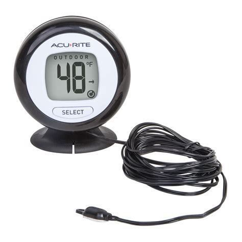Shop Acurite Digital Indooroutdoor Black Thermometer At