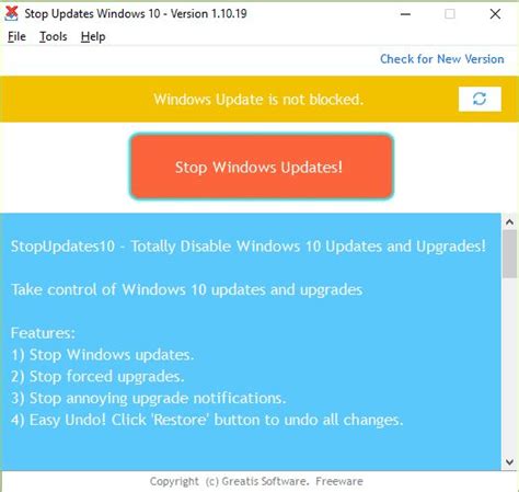 Visit this link to disable windows 10 forced updates by marking your wifi connection as metered. Download Stop Updates Windows 10 v1.10.19 (freeware ...